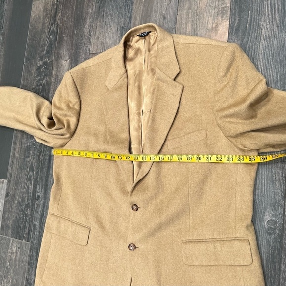 Stafford Options Blazer Jacket Beige Camel Hair Wool blend Men's 48R 2 Button - Picture 9 of 13